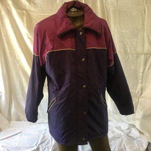 Action II Sportswear Vtg 1980s Purple Ski Coat Women's Ski Snow Jacket Sz 11/12
